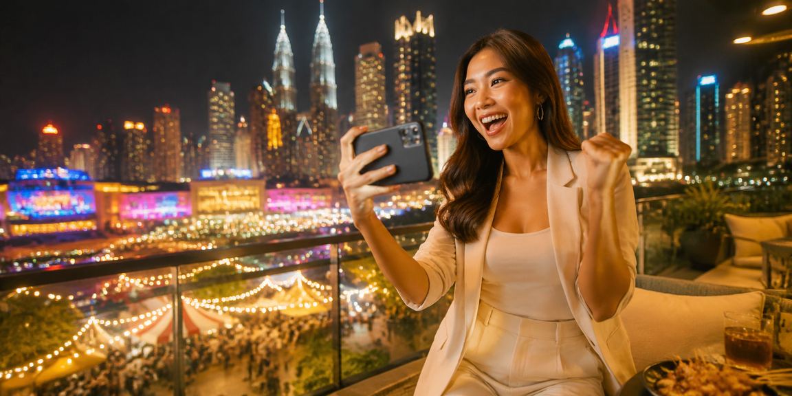 Pemain mengikuti perlawanan langsung melalui telefon pintar di Kuala Lumpur dengan real-time odds